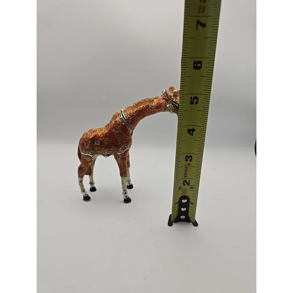 Beautiful Hinged Jeweled Giraffe Trinket Box - 5